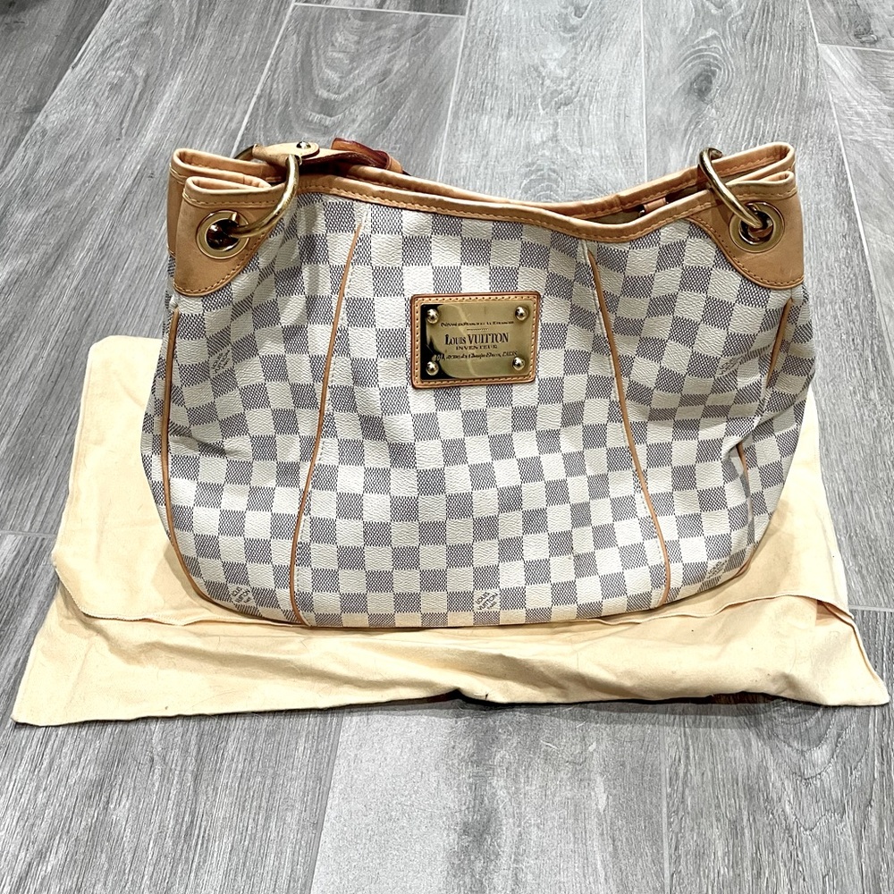 Authentic Louis Vuitton Galliera Damier PM Azur Hobo bag